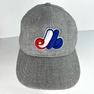New Era Montreal Expos Wool Blend Baseball Cap O/S Gray Adjustable Strap Fanwear